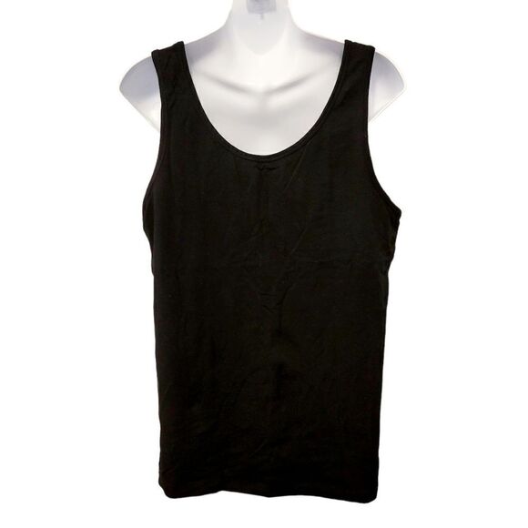 2/$20 Joe Fresh Plain Black Tank Top Size: XXL - Picture 4 of 5